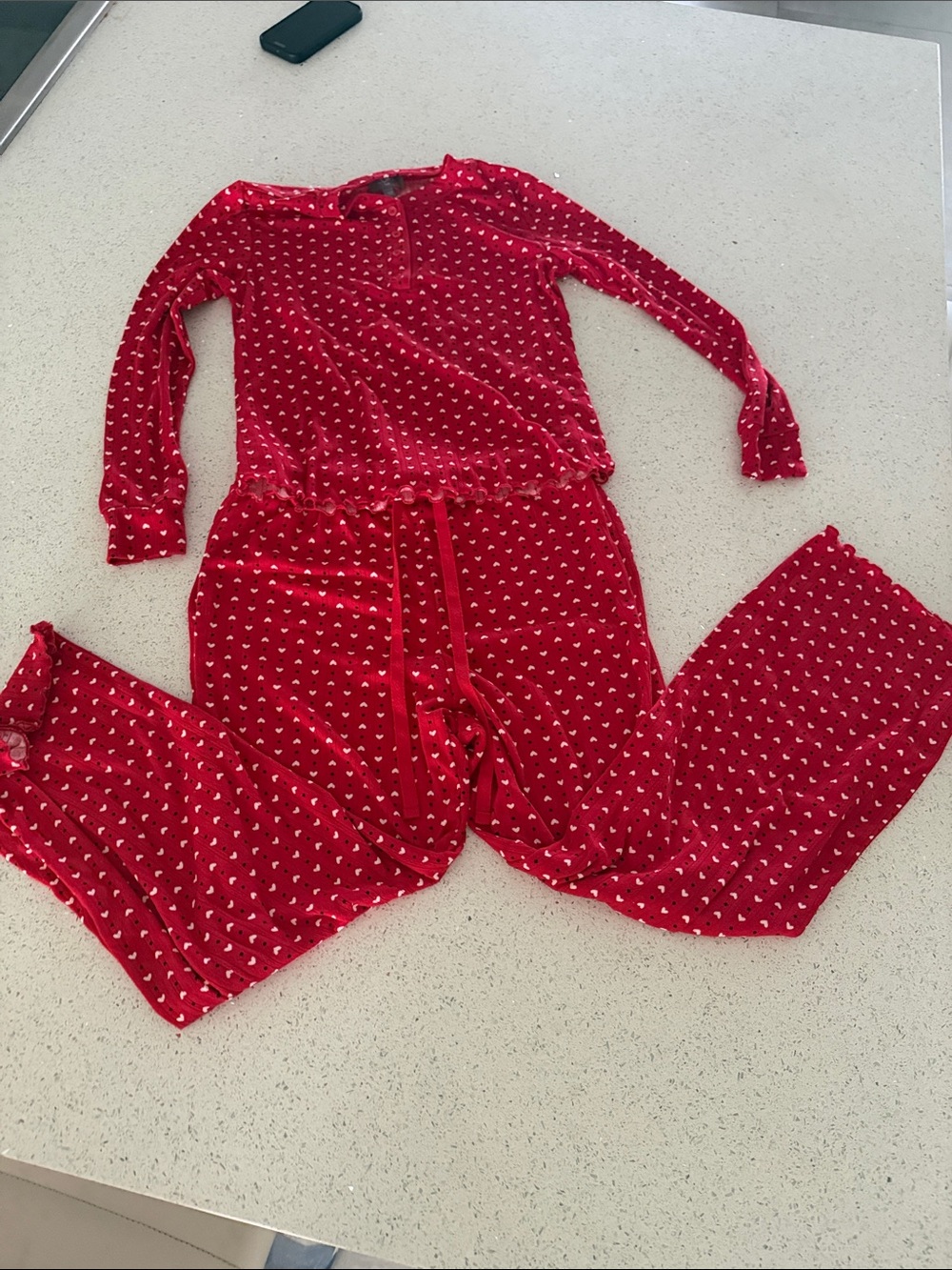 Women’s LOFT Red Heart-Print Pajama Set